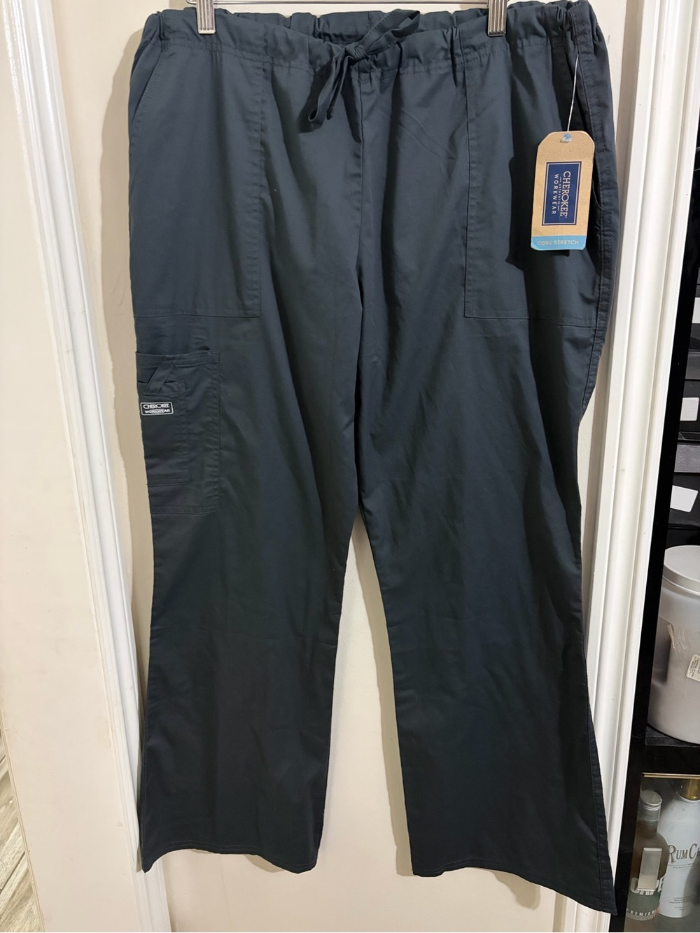 Cherokee Women's Dark Gray Drawstring scrub Track Pants